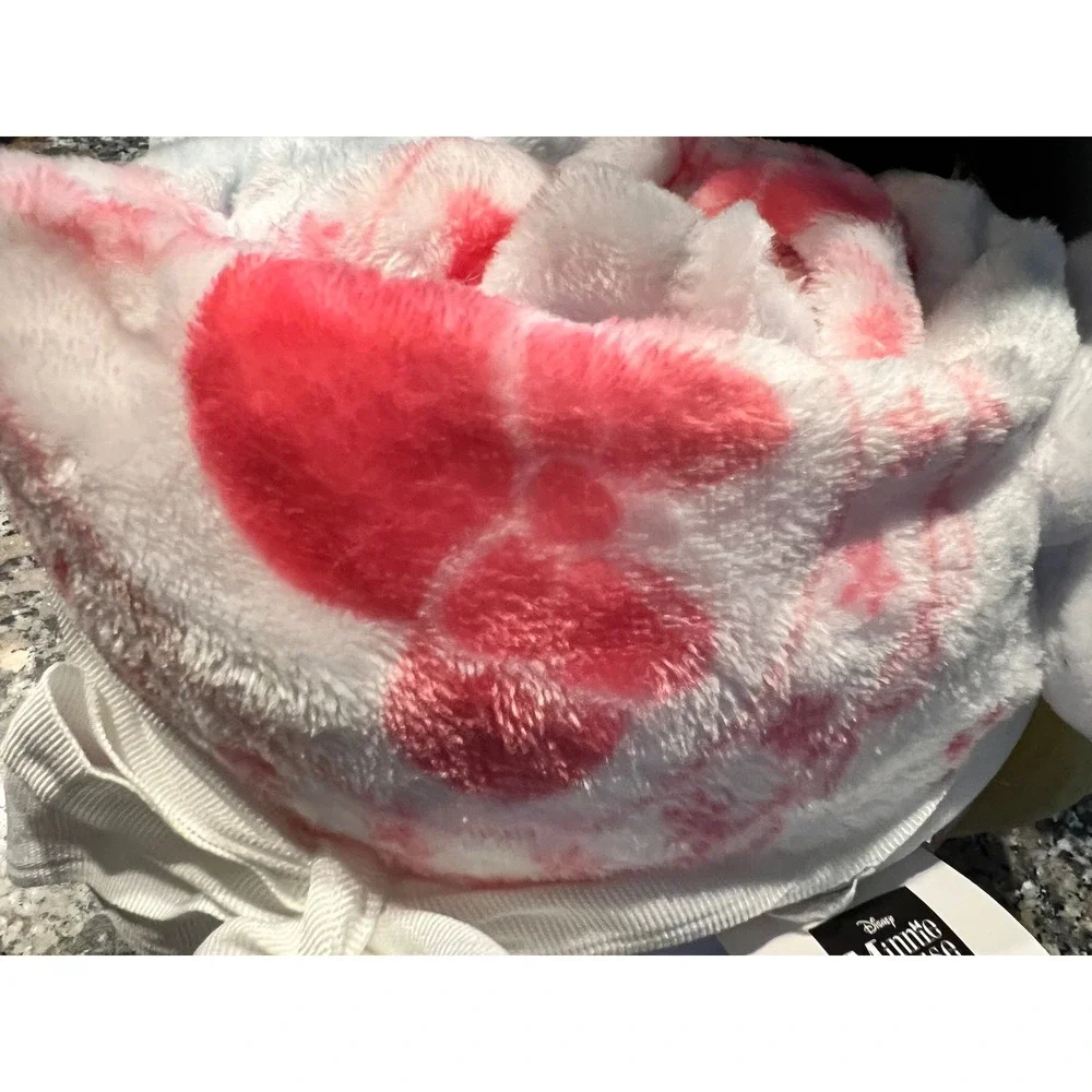 Disney Minnie Mouse Plush Buddy and Throw Blanket Set Pink Tie-Dye 50x60 NEW